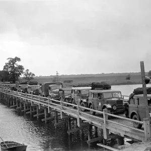 Armoured Cars Crossing the River Print
