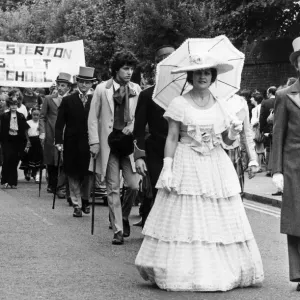 Scenes during the Victoria fair parade in Cambridge. 18th July 1981 Scenes during the Victoria fair parade in Cambridge. 18th July 1981