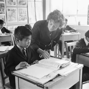 Schoolchildren in Language Class at Pestalozzi Village for Children in Sedlescombe Schoolchildren in Language Class at Pestalozzi Village for Children in Sedlescombe