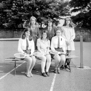Schoolgirls from Church High School in Newcastle model the latest fashion 14 July 1971