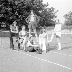 Schoolgirls from Church High School in Newcastle model the latest fashion 14 July 1971