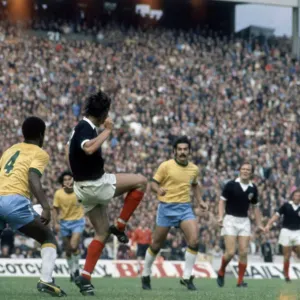 Scotland v Brazil 1973 Print: Hampden Park, Glasgow Scotland v Brazil 1973 Print: Hampden Park, Glasgow
