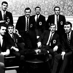 Scotland X1 football squad, May 1967. Pictured before leaving on world tour Scotland X1 football squad, May 1967. Pictured before leaving on world tour
