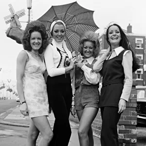 Scots girls competing in the 1972 Miss UK competition. l-r Margeret Stewart