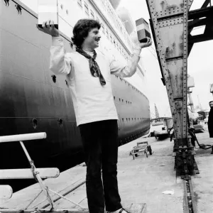 Scott McKenzie, American singer and songwriter, just arrived from New York