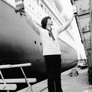 Scott McKenzie, American singer and songwriter, just arrived from New York
