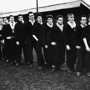 Print of the Scottish national team at Dunbar, 9th December 1958