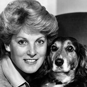 Scottish singer Moira Anderson with her dog Jimmy, who she found 3 years ago lying