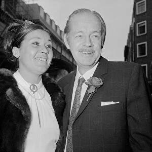Scottish thriller writer Alistair MacLean after his wedding to Mary Marcelle Georgeus