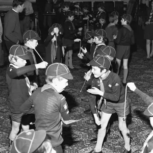 Print of Scouts in Conker Championship at RAF Stafford, 19th November 1971 Print of Scouts in Conker Championship at RAF Stafford, 19th November 1971