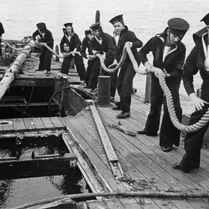 Print of Sea Cadets from Horley, Surrey training in Shoreham-by-Sea