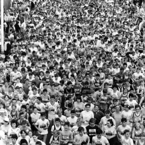 A sea of faces at the mass start of the Junior Great North Run in Gateshead A sea of faces at the mass start of the Junior Great North Run in Gateshead