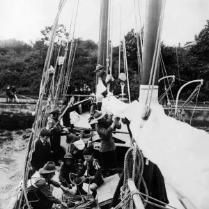 Sea Scouts hard at work. September 1912 Sea Scouts hard at work. September 1912