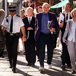 Sean Connery actor September 1999 after visiting the Scottish Parliament