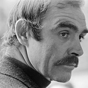 Sean Connery seen here sporting a moustache outside the Garrick Theatre were he is