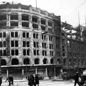 Second World War, May Blitz in Liverpool. The shell of Lewis Second World War, May Blitz in Liverpool. The shell of Lewis