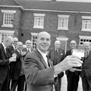 Secretary of the Bald Head d Mens Club Vic Hinds with some of his members outside Secretary of the Bald Head d Mens Club Vic Hinds with some of his members outside