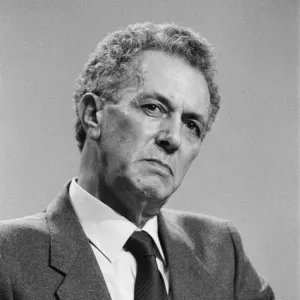 Black and white print of Keith Joseph at the Conservative Party Conference Black and white print of Keith Joseph at the Conservative Party Conference