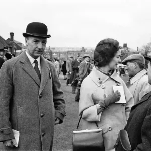 Secretary of State for War John Profumo with his wife Valerie Hobson at Sandown Park Secretary of State for War John Profumo with his wife Valerie Hobson at Sandown Park