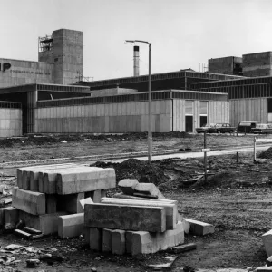 A 1968 Print of a British Industrial Plastics Factory Under Construction A 1968 Print of a British Industrial Plastics Factory Under Construction