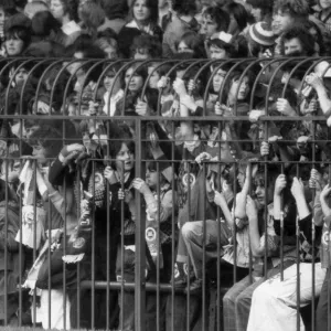 A Section of Caged Fans at Old Trafford Print, Circa 1974