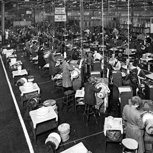 A section of the Transformer coil winding shop at the English Electric Company