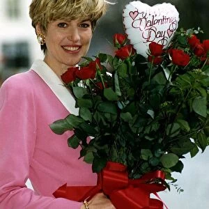 Selina Scott Tv Presenter received A Bunch Of Red Roses
