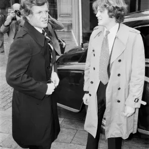 Senator Edward Kennedy with his 17 year old son Teddy Kennedy arrive for Senator Edward Kennedy with his 17 year old son Teddy Kennedy arrive for