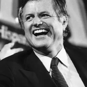 Senator Edward Kennedy makes a speech after the announcement of his withdrawal from