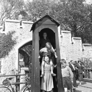 When the sentry is away the children will play. Children visiting The Tower of London When the sentry is away the children will play. Children visiting The Tower of London