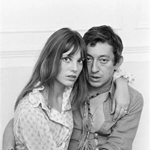 Serge Gainsbourg Actor With Actress Jane Birkin In Their Chelsea Home