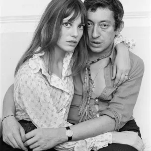 Serge Gainsbourg Actor With Actress Jane Birkin In Their Chelsea Home Serge Gainsbourg Actor With Actress Jane Birkin In Their Chelsea Home