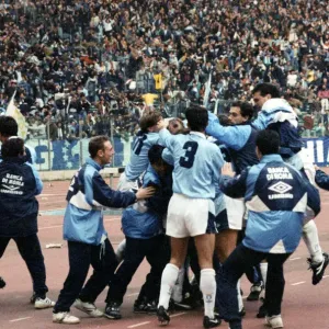 Serie A League match at the Stadio Olimpico, Rome. Lazio 1 v AS Roma 1