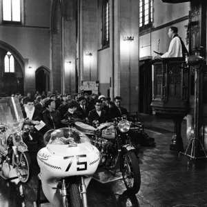 Print of Service of Thanksgiving and Dedication for Motor Cyclists Print of Service of Thanksgiving and Dedication for Motor Cyclists