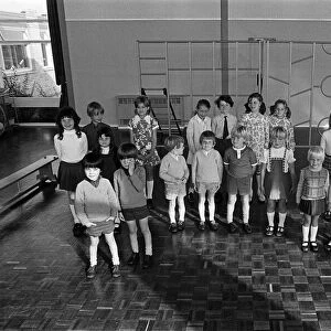 Eleven sets of twins at Bader School. 1973