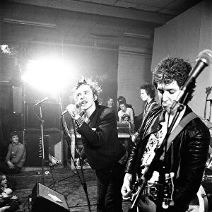 The Sex Pistols in Eindhoven, Holland. Johnny Rotten, Sid Vicious, Paul and Steve Jones