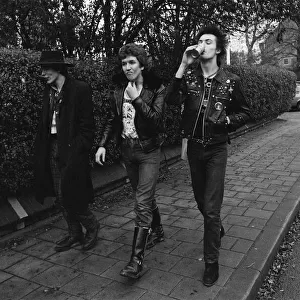 The Sex Pistols in Eindhoven, Holland. Johnny Rotten, Steve Jones and Sid Vicious