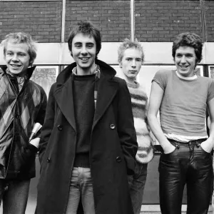 The Sex Pistols at their press conference, in response to growing criticism over their The Sex Pistols at their press conference, in response to growing criticism over their