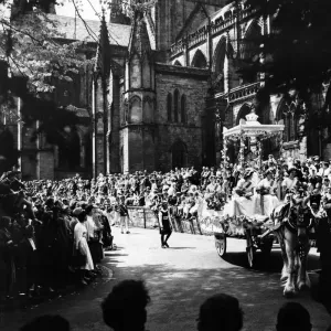 Print of the Greenhill Bower procession in Lichfield, 2nd May 1956