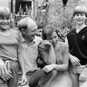 Print of Neil Kinnock with family, 3rd August 1983