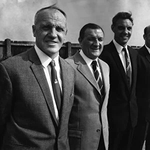 Bill Shankly, Bob Paisley, Joe Fagan, Ronnie Moran Liverpool FC managers