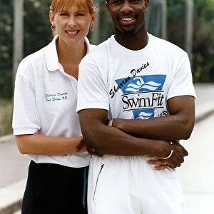 Sharron Davies Championship Swimmerand TV Presenter with boyfriend Derek Redmond 1993