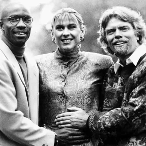 Sharron Davies with Richard Branson and Derek Redmond Print 1993