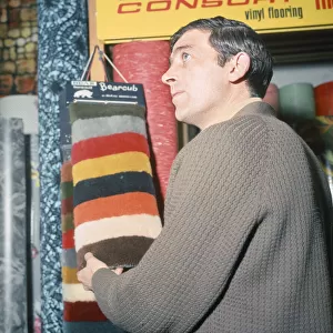 Shay Brennan, at the opening of a carpet shop in Manchester owned by Brennan