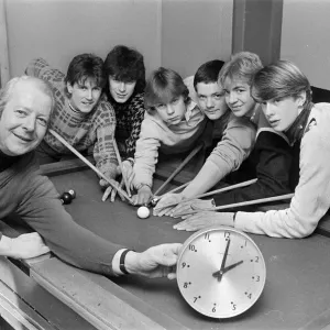 Shepley Youth Club leader Stewart Hughes kept an eye on the clock as club members took Shepley Youth Club leader Stewart Hughes kept an eye on the clock as club members took