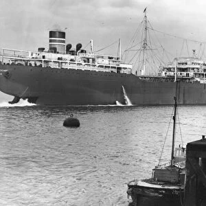 The Ship British Merchant, a tanker built at Swan Hunter and Wigham Richardson