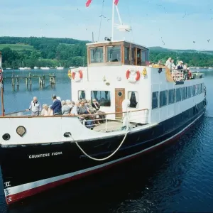Ship Countess Fiona cruising boat with tourists August 1989 Ship Countess Fiona cruising boat with tourists August 1989
