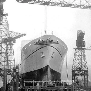 Ship at the Walker Naval Yard of Vickers-Armstrong (Shipbuilders) Ltd
