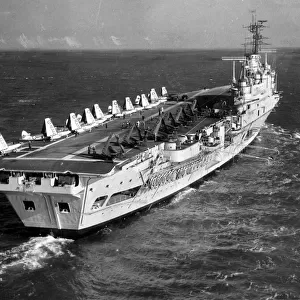 Ships - Ark Royal prepares for service - The aircraft carrier Ark Royal, launched in 1950