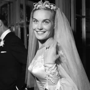 Shirley Eaton, TV and Film Actress aged 21, wedding to Colin Lenton Rowe aged 27 Shirley Eaton, TV and Film Actress aged 21, wedding to Colin Lenton Rowe aged 27